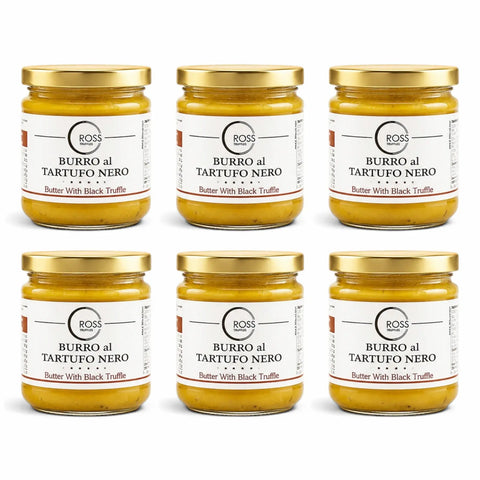 Zwölf 160-g-Gläser Butter mit schwarzem Trüffel und 6 % Tuber aestivum
