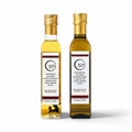 Zwei 250-ml-Flaschen Terra-Ross-Olivenöl mit schwarzem und weißem Trüffelaroma