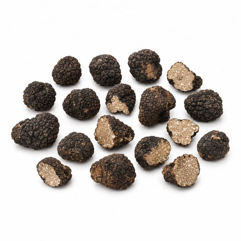 Small and cut fresh Black Summer Truffles – Tuber aestivum C Grade