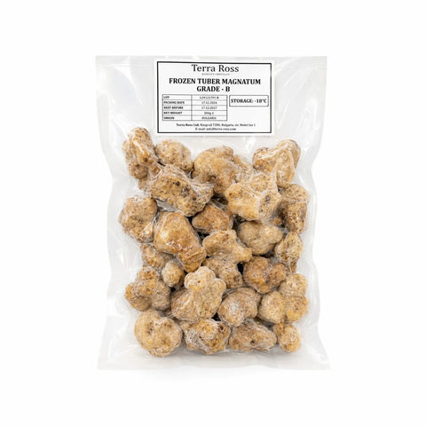 Ganze gefrorene Weiße Trüffel – Tuber magnatum Pico, Qualitätsklasse B – in transparenter Verpackung