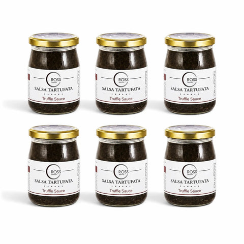 Sechs 500-g-Gläser Salsa Tartufata-Pilzsauce mit 3 % Tuber aestivum