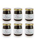 Six-pack of Ross Salsa Tartufata truffle sauce jars with black and gold labels