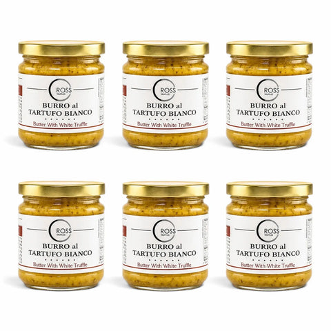 Zwölf 80-g-Gläser Butter mit weißem Trüffel und 6 % Tuber borchii